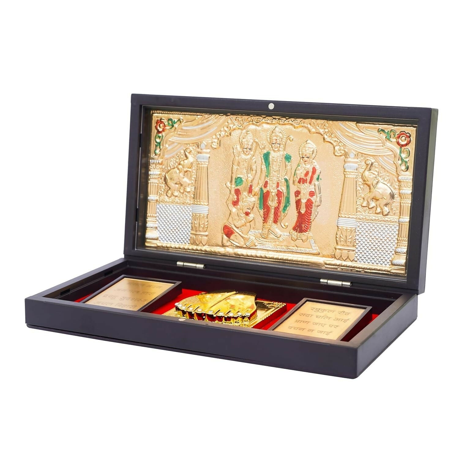 Naitik Creation Lord Ram Darbar Gold Plated Photo Frame With Charan Paduka