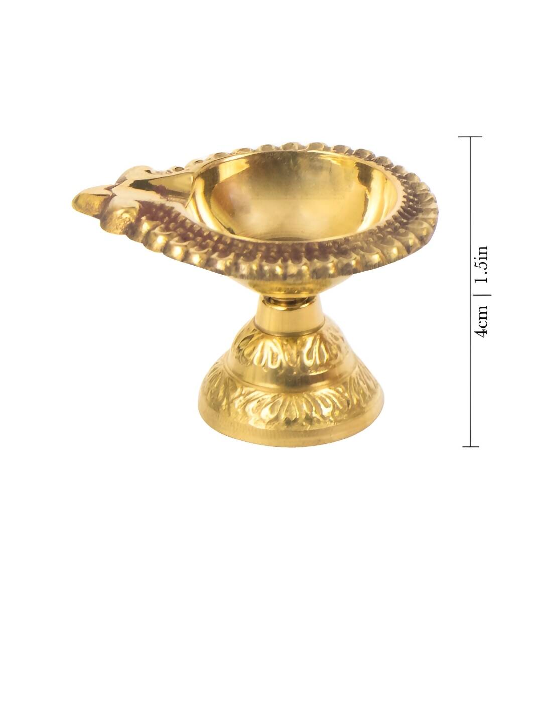Spillbox Gold-Toned Brass Laksmi Kuber Diyas Stand Pooja Essential