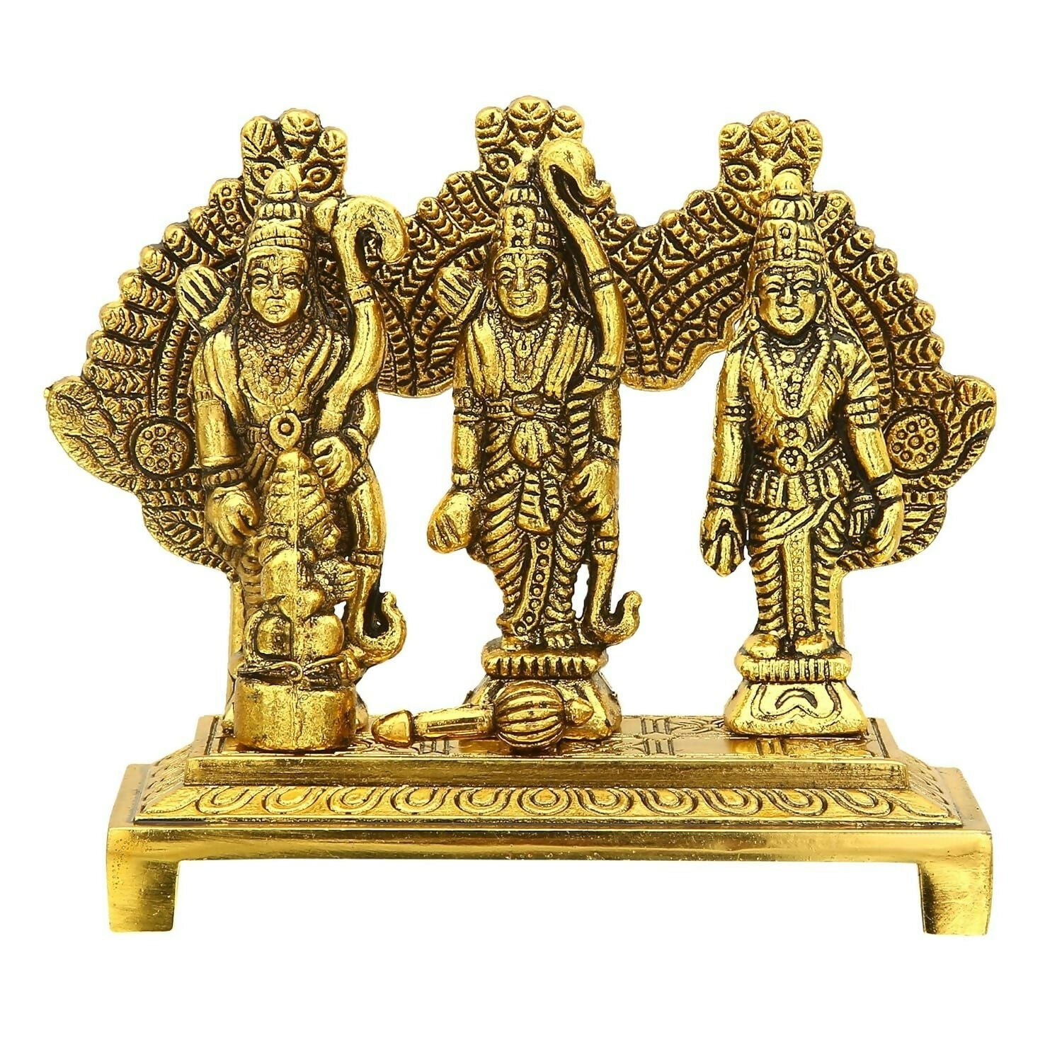 Craftam Metal Shri Ram Darbar With Hanuman Ji