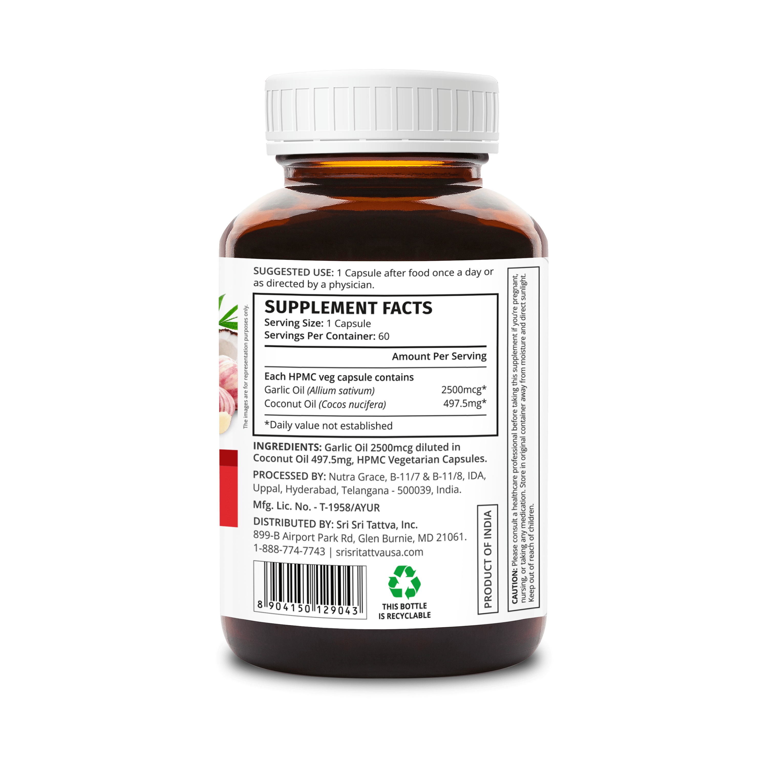 CardiStrong Garlic & Coconut Oil Capsules