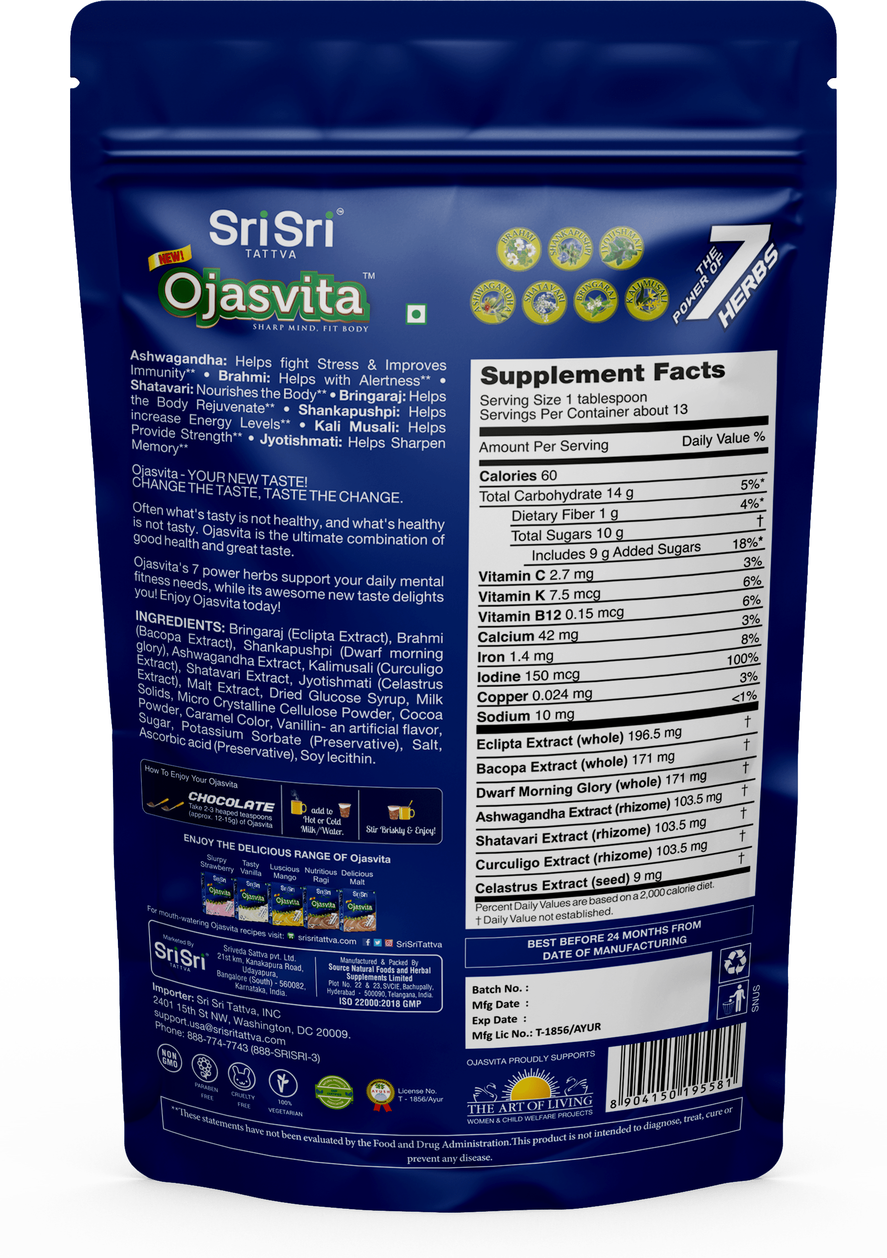 Ojasvita Choco Malt 200g - Power of 7 Herbs