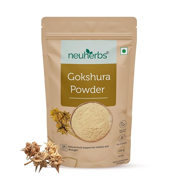 Gokshura Powder (100g & 500 gm) Natural Herb For Men | To Promote Energy & Strength | No Added Preservative or Additives | Tribulus Terrestris