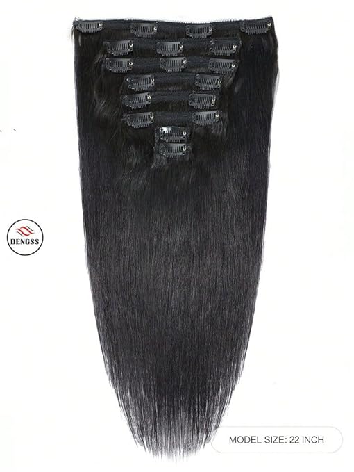 Women's Natural Black Hair Extension – Lightweight, Breathable & Effortless Styling (Double Clipper)