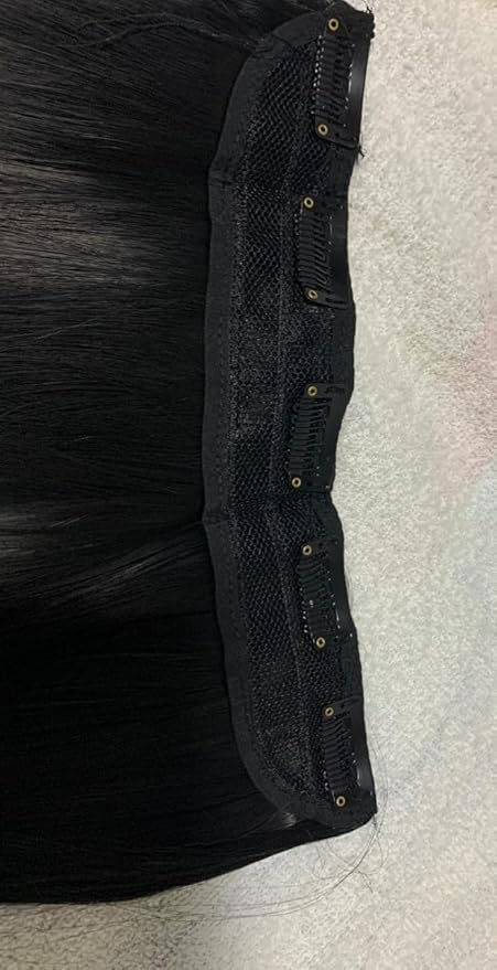 Women's Natural Black Hair Extension – Lightweight, Breathable & Effortless Styling (Double Clipper)