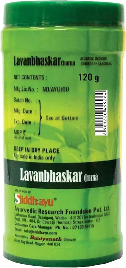 Baidyanath Asli Ayurved Lavan Bhaskar Churna 120 Gm