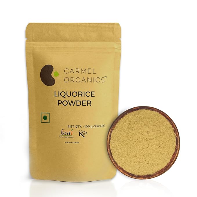Liquorice(Mulethi) Root Powder (100, 500 Grams) | Yashtimadhu Powder for skin and hair care | Non-GMO | glycyrrhiza glabra powder/licorice Powder | No Added Preservatives