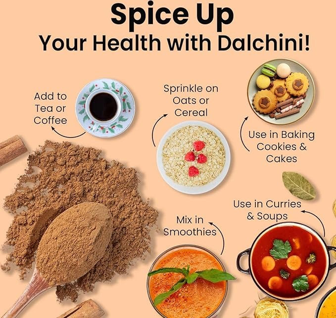 Organic Dalchini Powder | 250 Gm (Pack of 2) | Organic Cinnamon Powder | Dal Chini Powder Indian Spices Aroma & Flavour | Gluten Free Cineman Dalchini