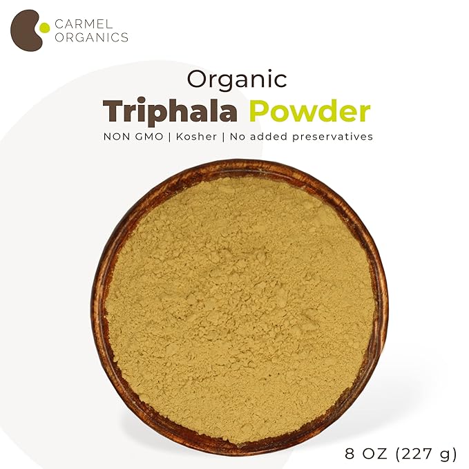Triphala Fruits Powder 100 Grams & 500 gms| Jaivik Bharat Certified | Triphala Churn | Helps Relieve Constipation | Non-GMO | No Added Preservative