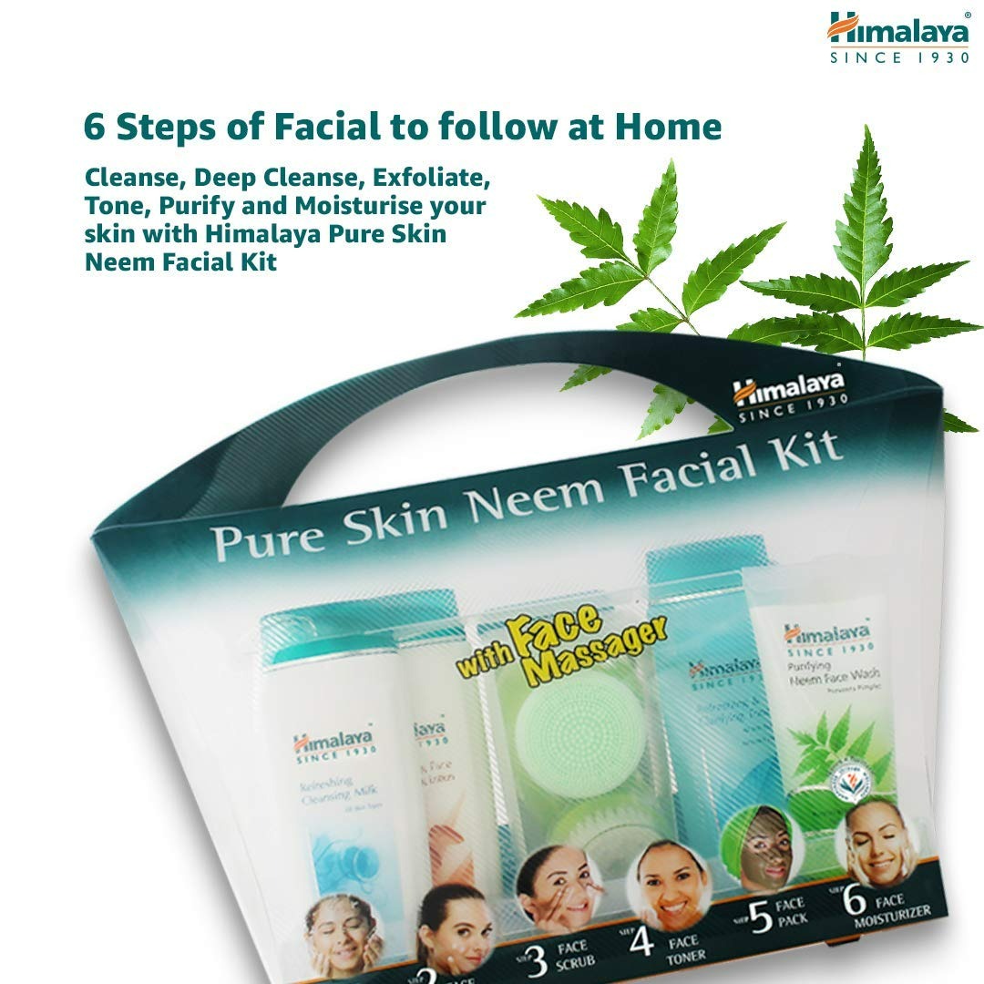 Himalaya Pure Skin Neem Facial Kit with Face Massager