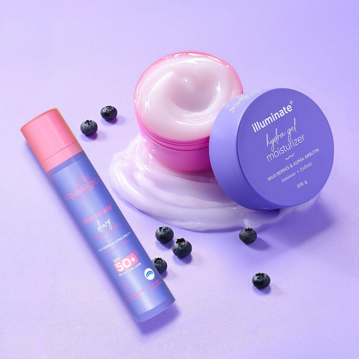 Aqualogica Skin Illuminate Duo With Illuminate Sunscreen And Hydra Gel Moisturizer