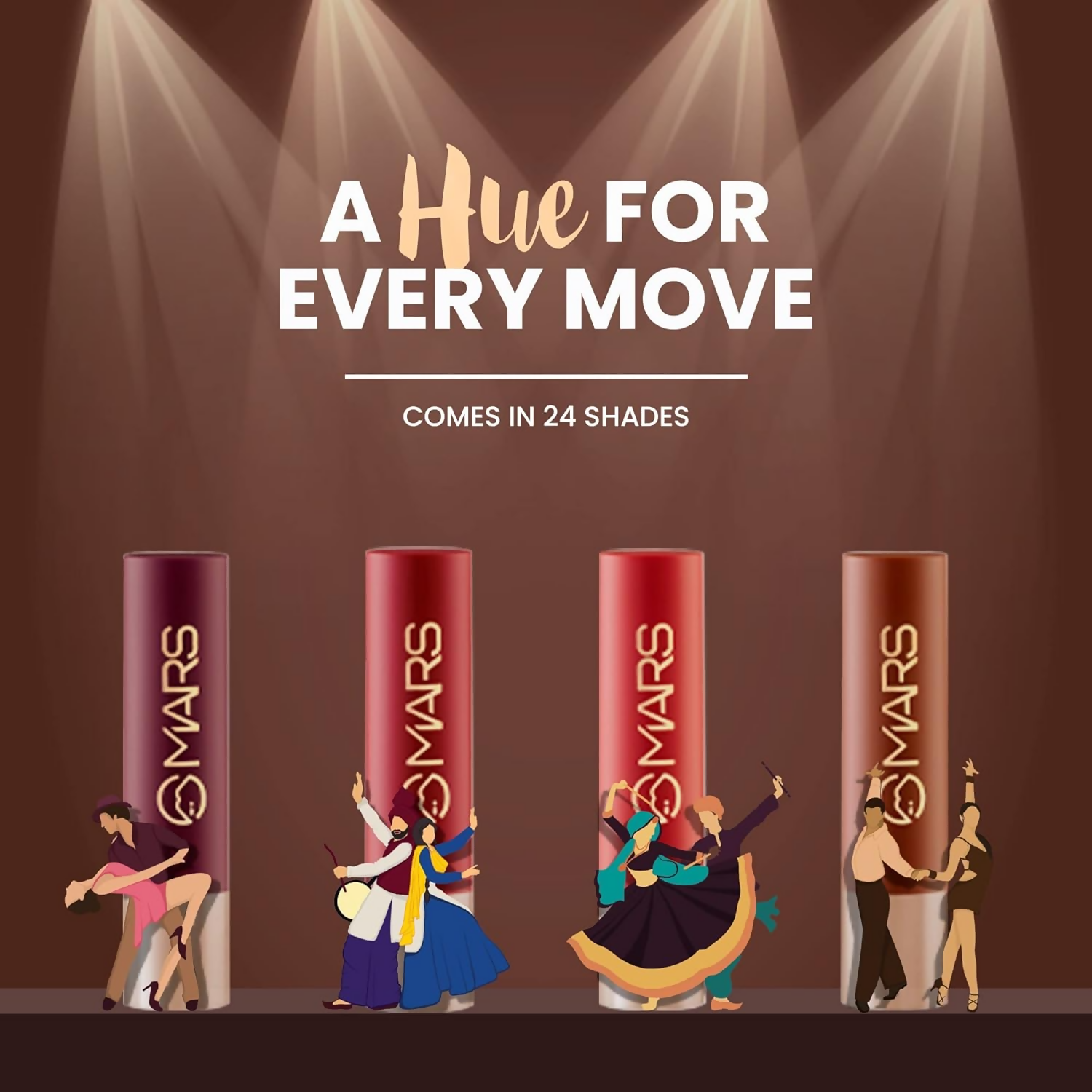 MARS Cosmetics Creamy Matte Long Lasting Lipstick - 02 Zesty Zumba