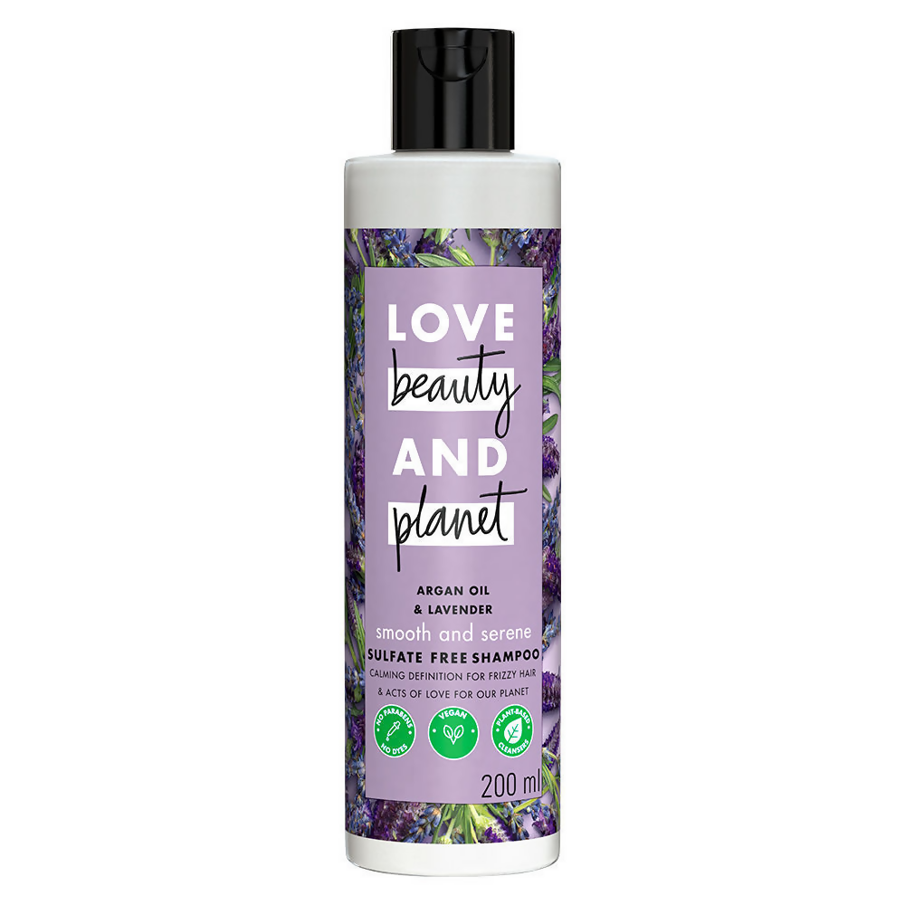 Love Beauty And Planet Argan Oil And Lavender Sulphate Free Shampoo For Dry & Frizzy Hair