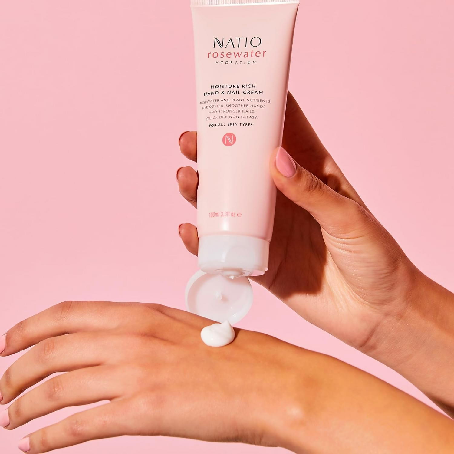 Natio Rosewater Hydration Moisture Rich Hand & Nail Cream