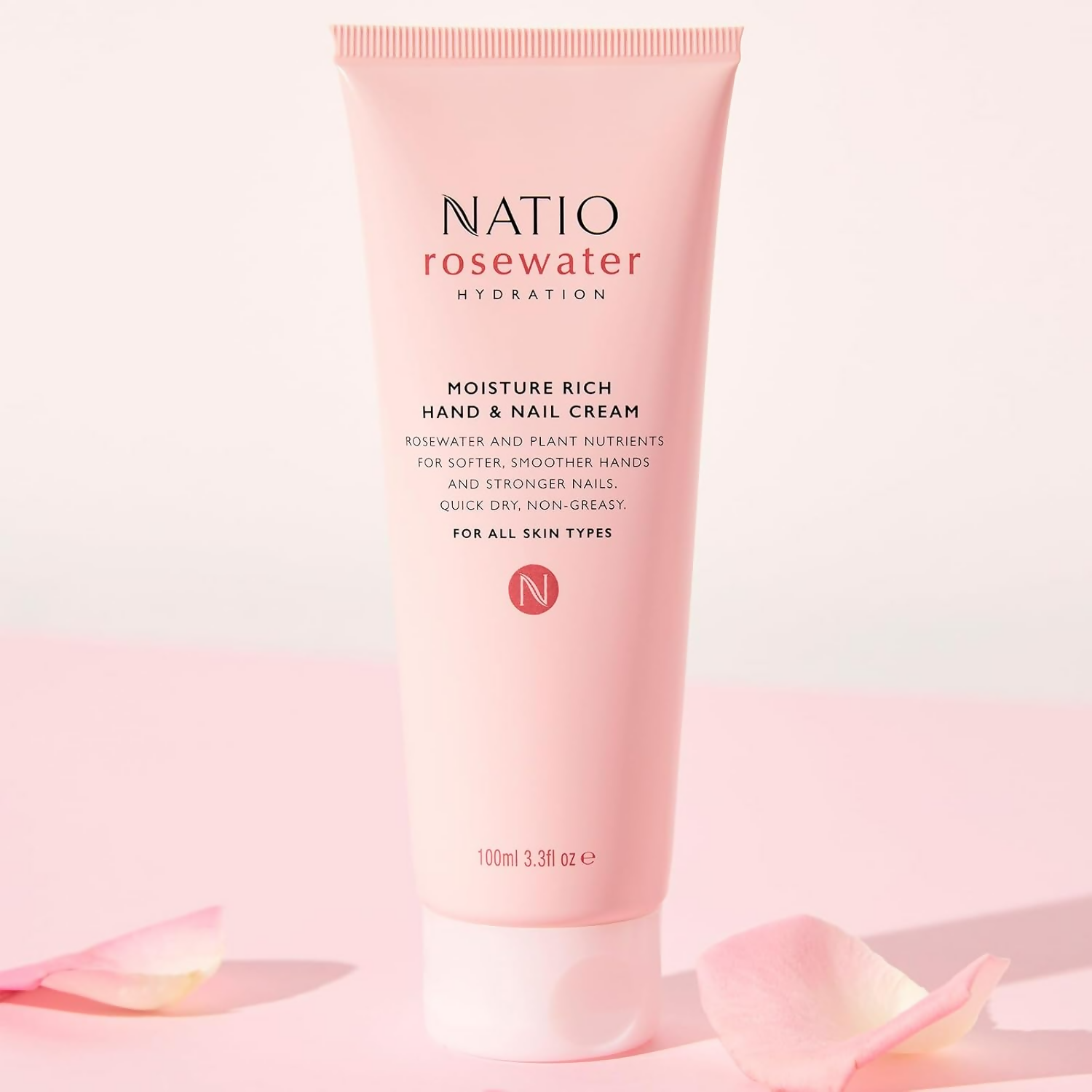 Natio Rosewater Hydration Moisture Rich Hand & Nail Cream