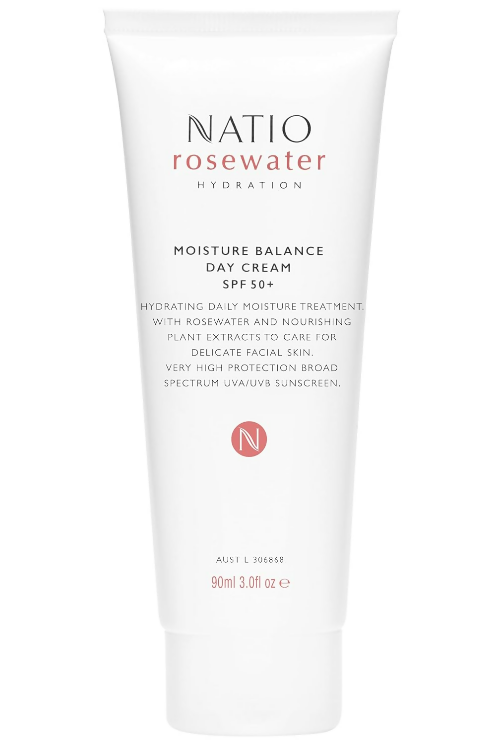 Natio Rosewater Hydration Moisture Balance Day Cream SPF 50+
