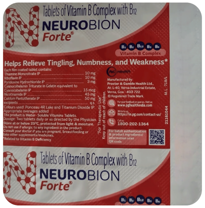 Neurobion Forte Tablets with Vitamin B12