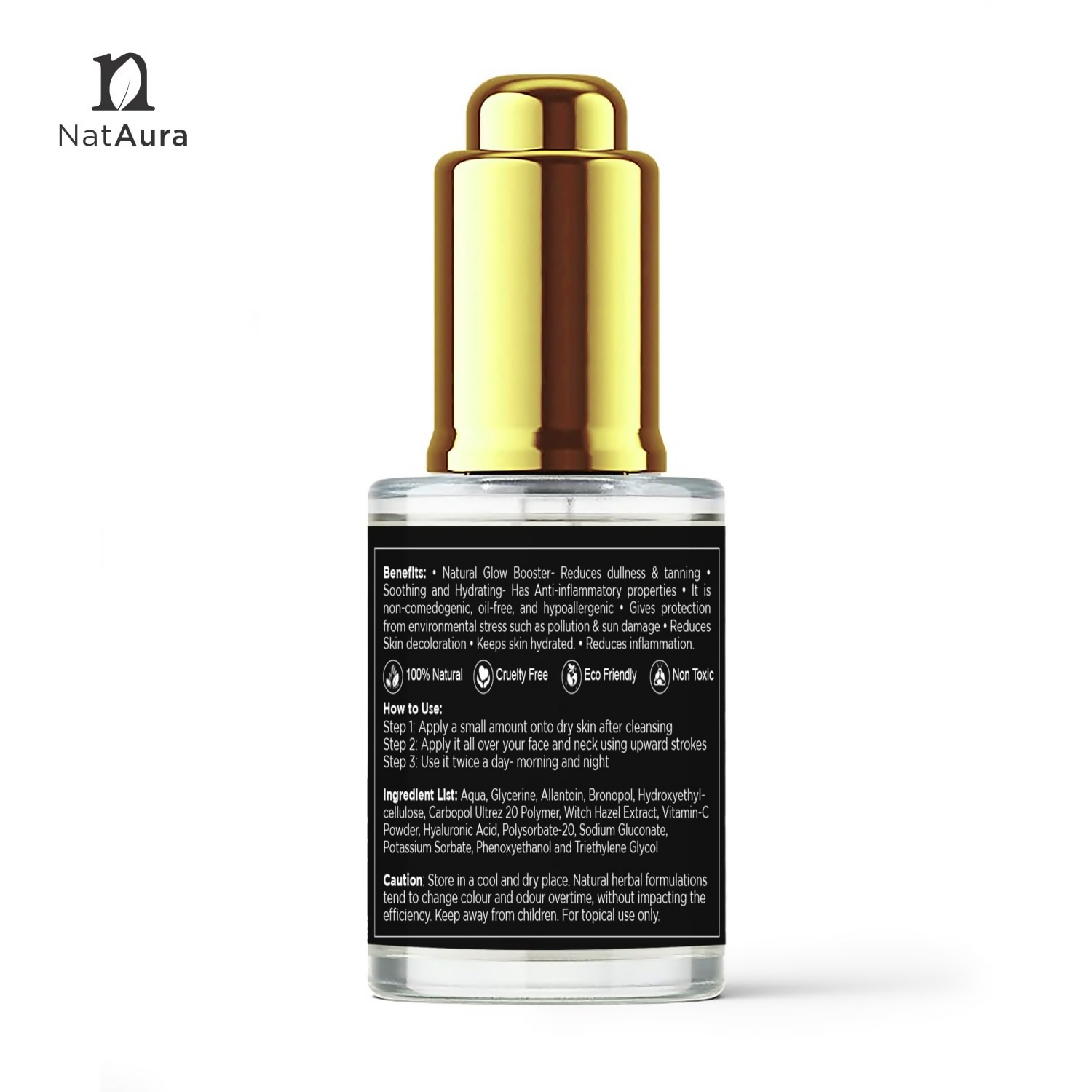 NatAura Vitamin C Serum With Hyaluronic Acid
