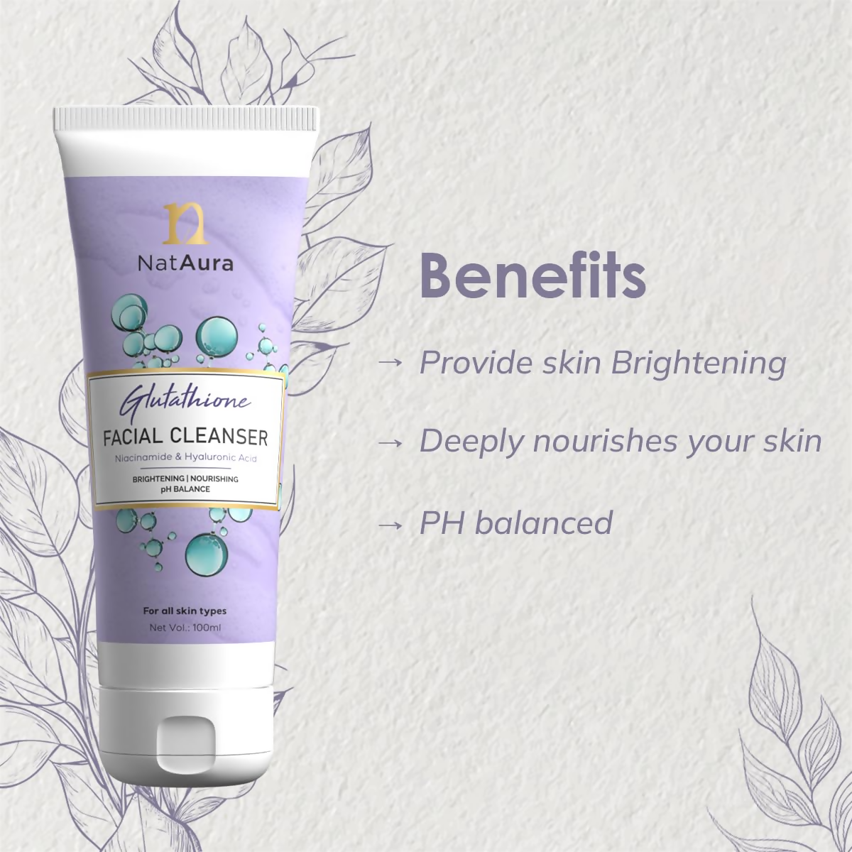 NatAura Glutathione Facial Cleanser