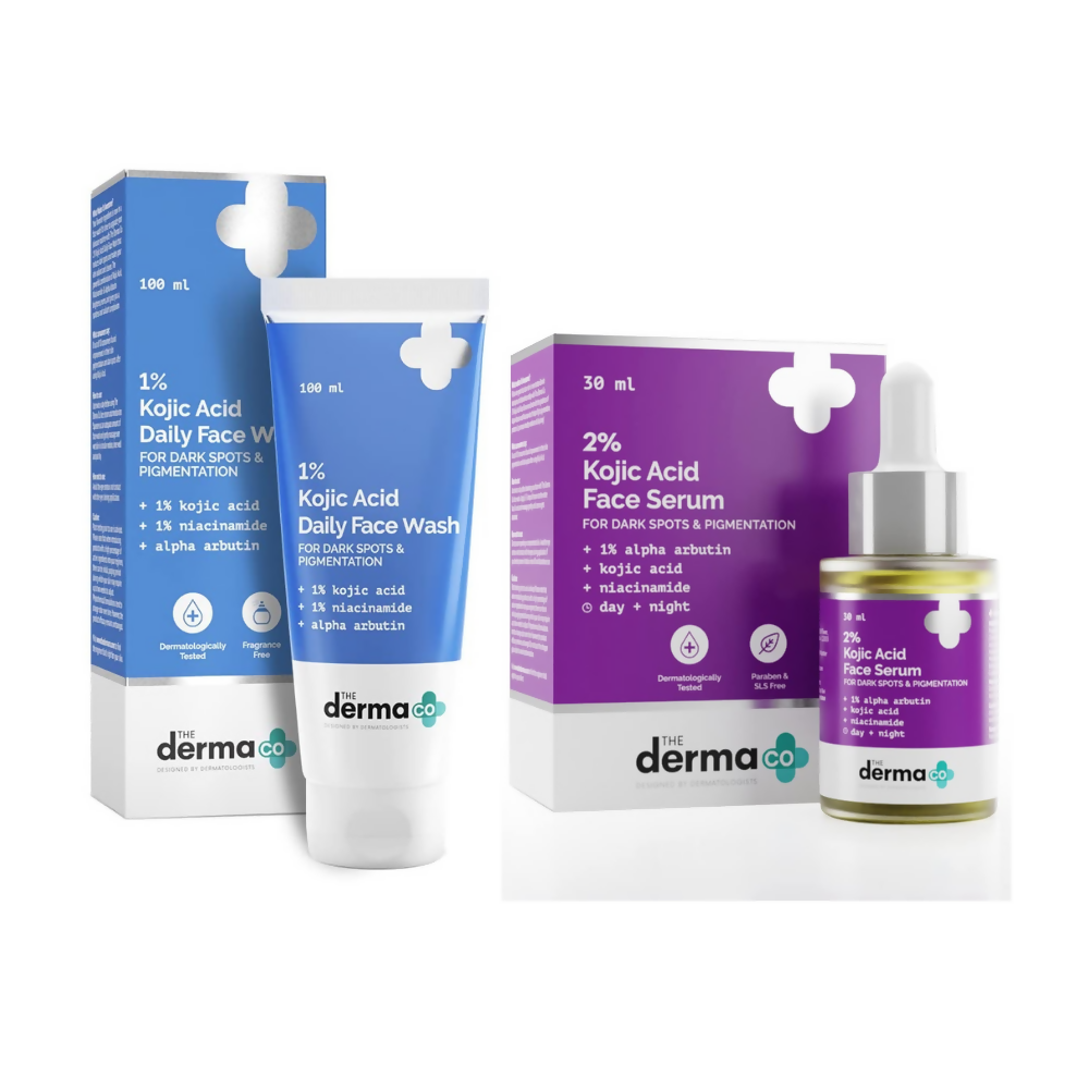 The Derma Co 1% Kojic Acid Face Wash & 2% Kojic Acid Face Serum Combo