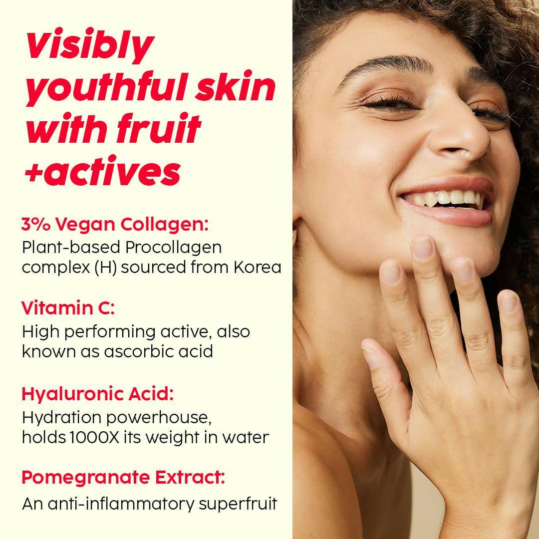 PLIX The Plant Fix Pomegranate Collagen Bounce Serum - For Reducing Fine Lines & Wrinkles