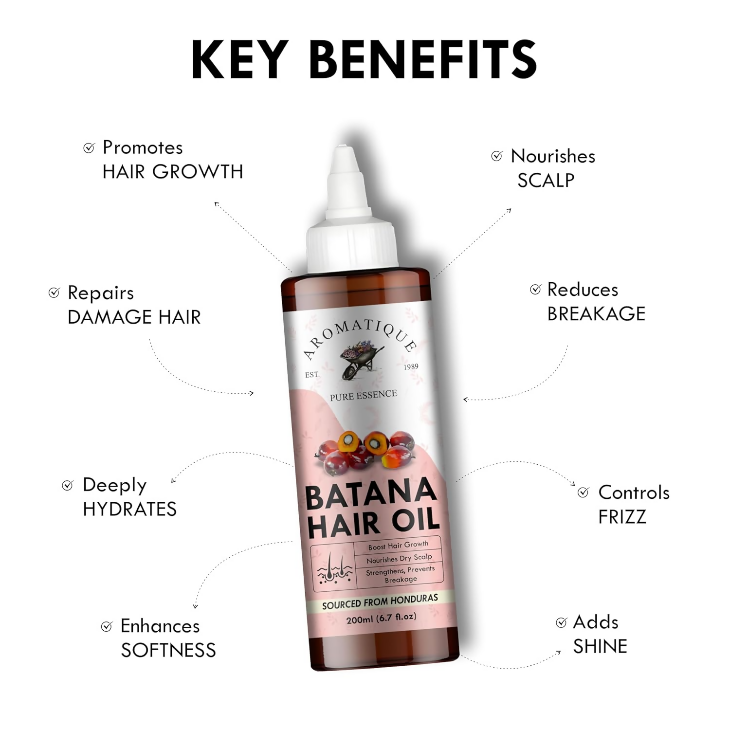 Aromatique Batana Oil Enriched with Rosemary, Argan, Onion, Castor Oil & More