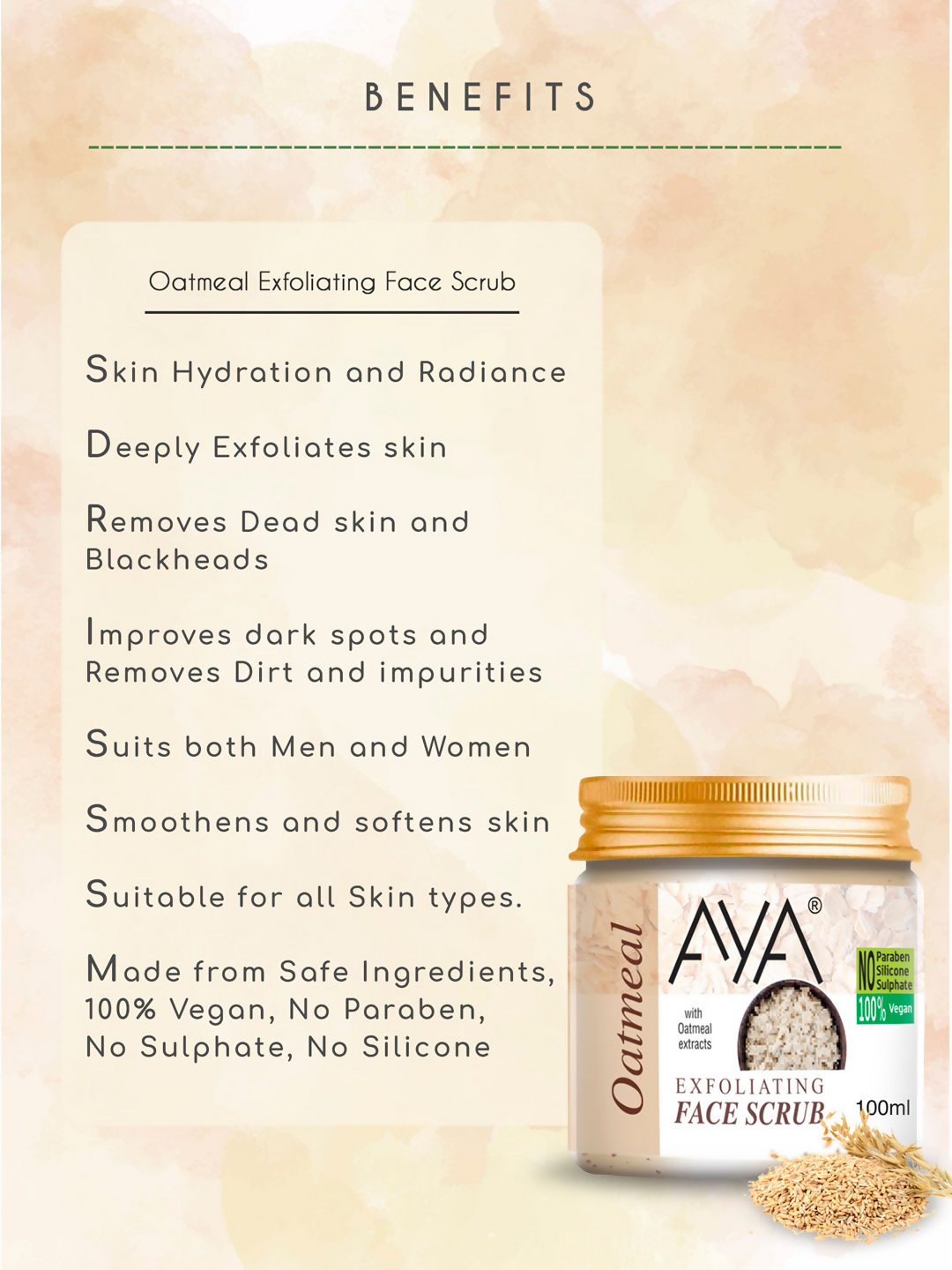 AYA Oatmeal Exfoliating Face Scrub