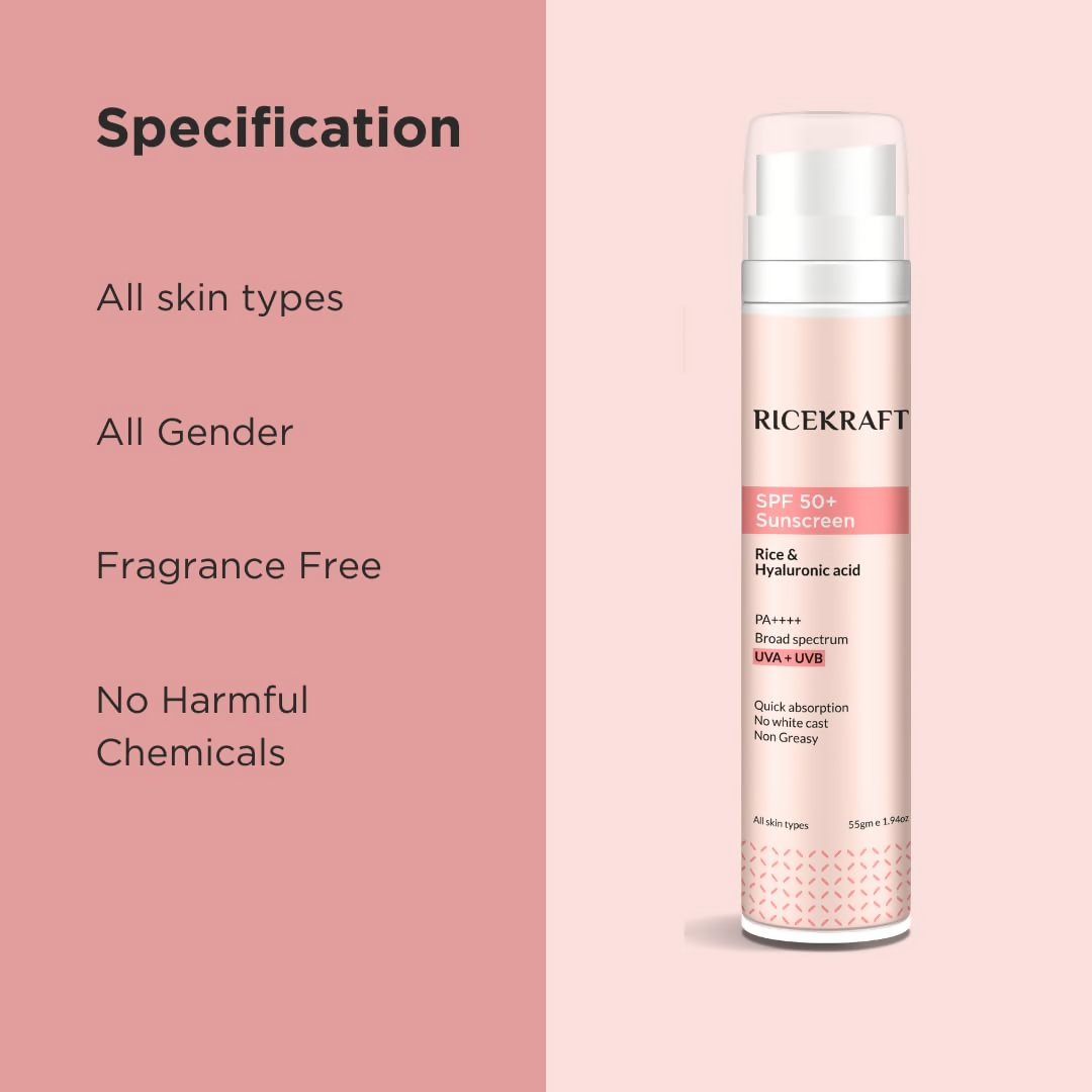 Ricekraft SPF 50+ Korean Sunscreen