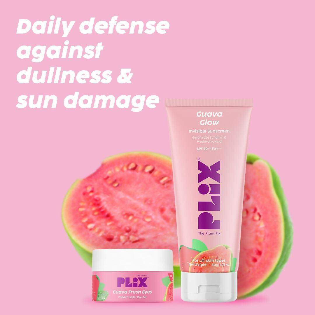 PLIX The Plant Fix Under-Eye Gel and SPF 50+ Guava Glow Sunscreen Combo