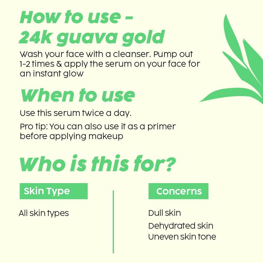 PLIX The Plant Fix 24k Guava Gold Lightweight Face Serum and Moisturizer Combo