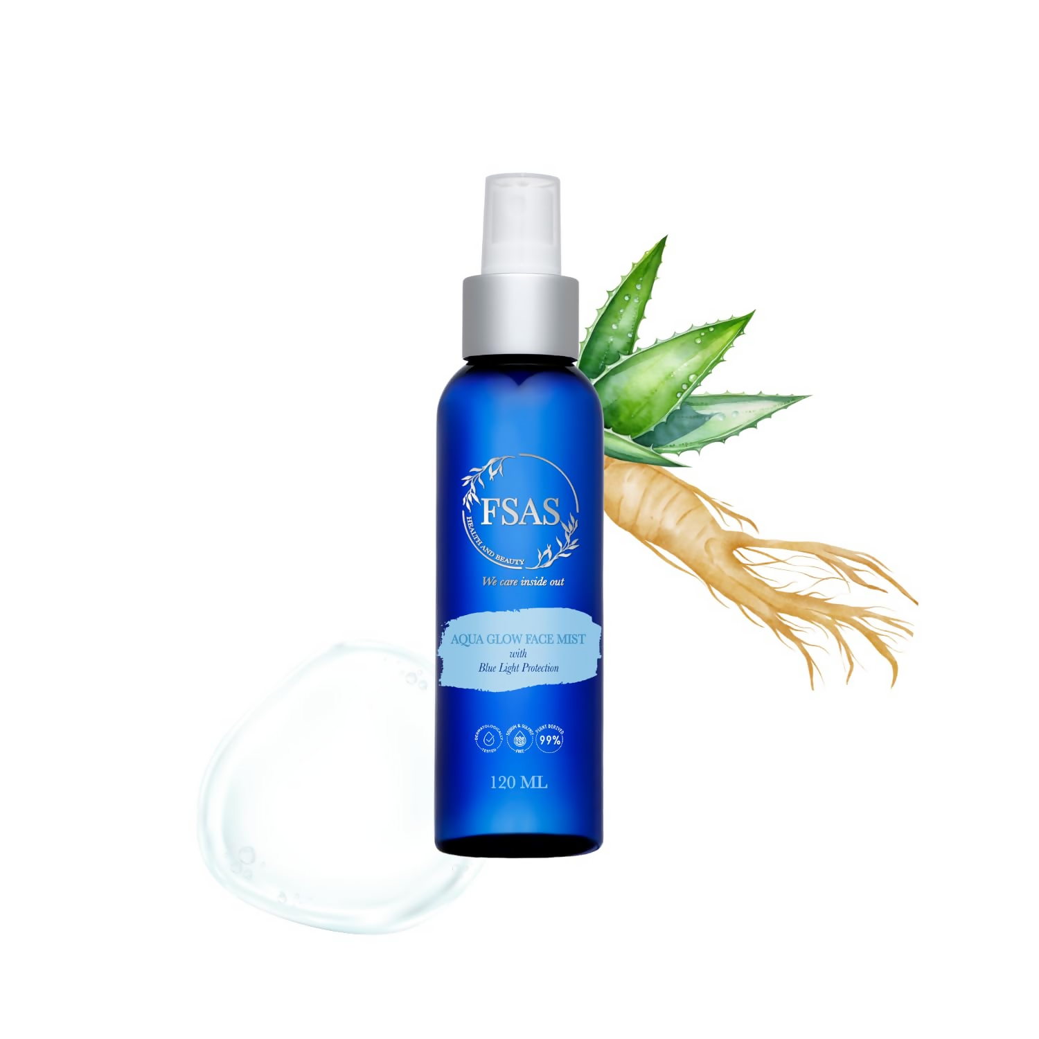 FSAS Health and Beauty 99% Plant Derived Aqua Glow Face Mist