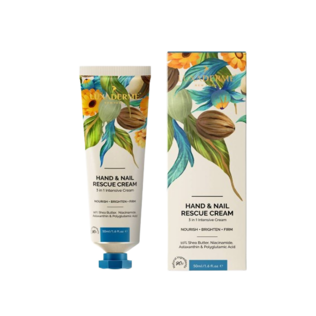 LuxaDerme Hand & Nail Rescue Cream With Shea Butter & Niacinamide