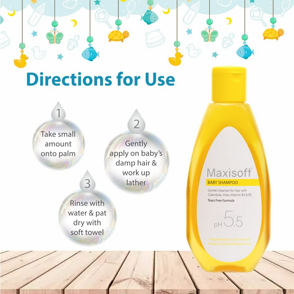 Maxisoft Baby Shampoo Pure & Gentle Tears Free Formula pH 5.5