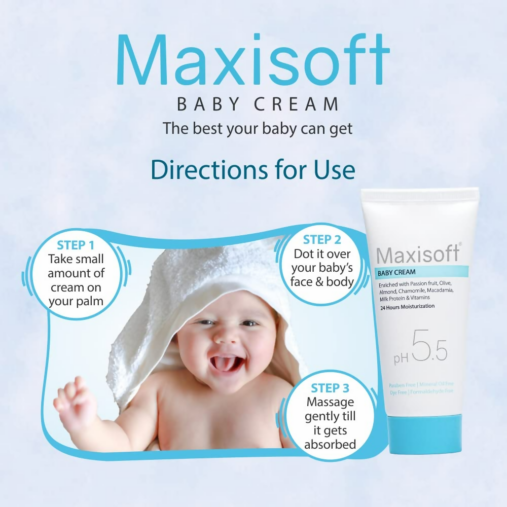 Maxisoft Natural Baby Cream Deep Moisturisation For Soft Baby Skin