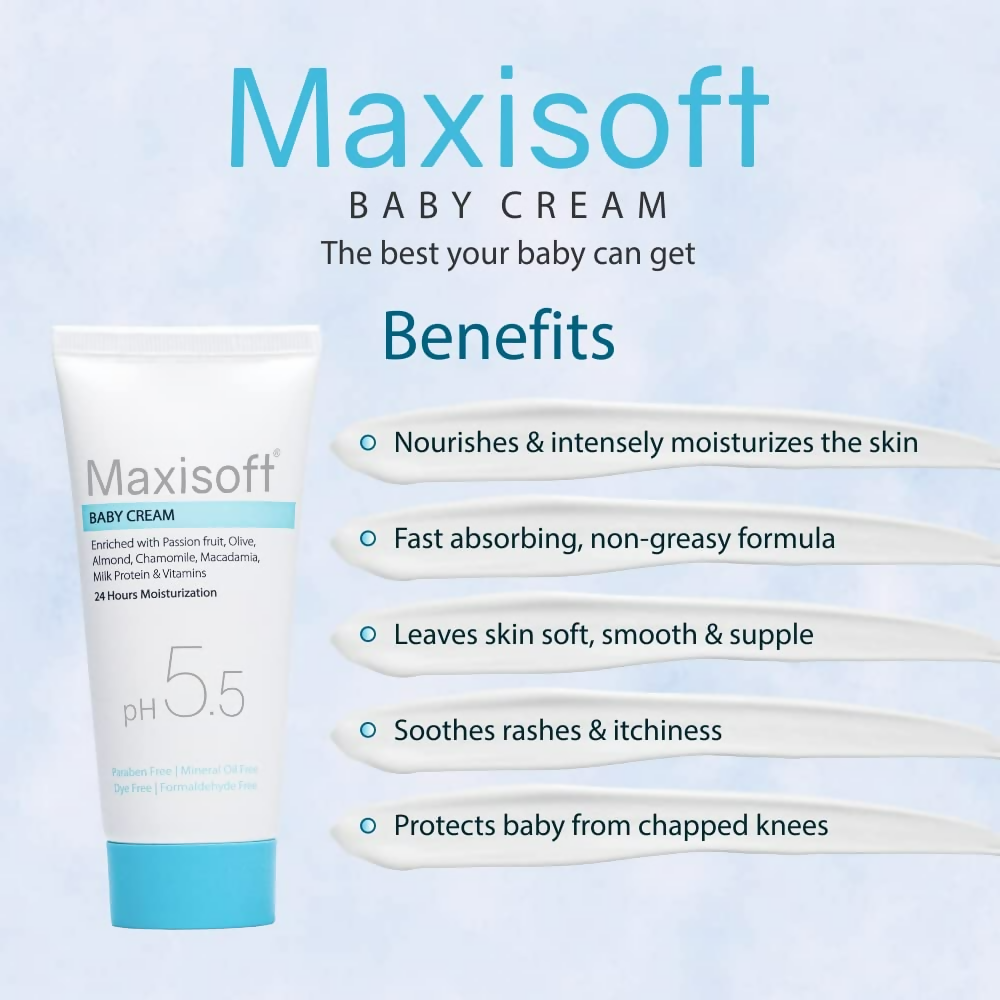 Maxisoft Natural Baby Cream Deep Moisturisation For Soft Baby Skin