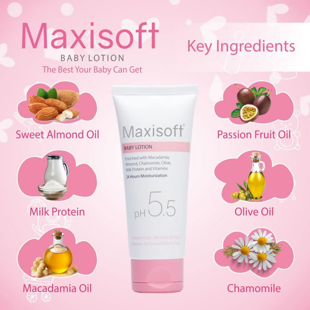 Maxisoft Baby Lotion For Moisturizing Soft & Dry Skin For Kids