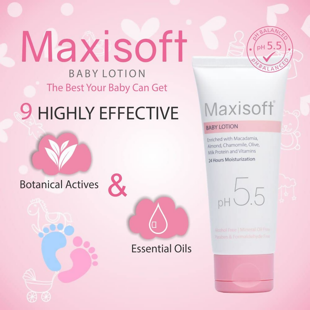 Maxisoft Baby Lotion For Moisturizing Soft & Dry Skin For Kids