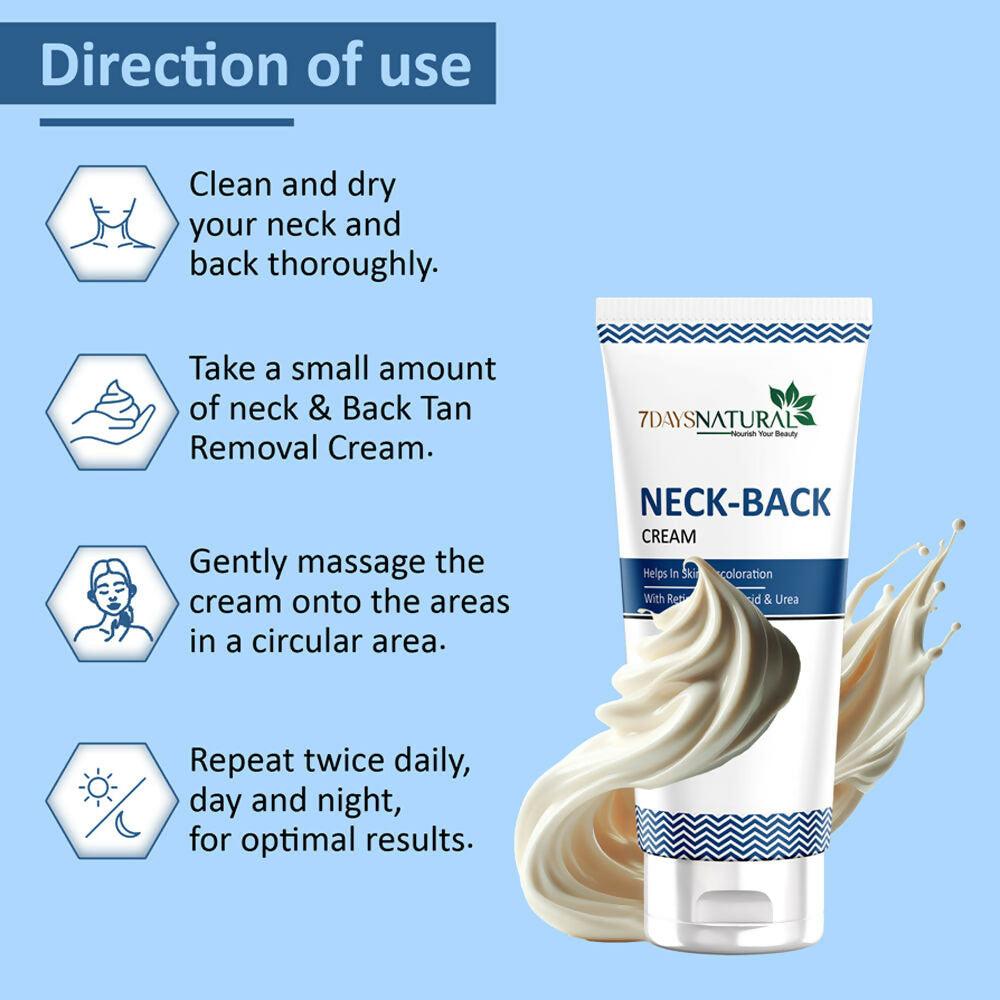 7 Days Neck Back Cream For Whitening Lighten and Brightening Skin removal blackness