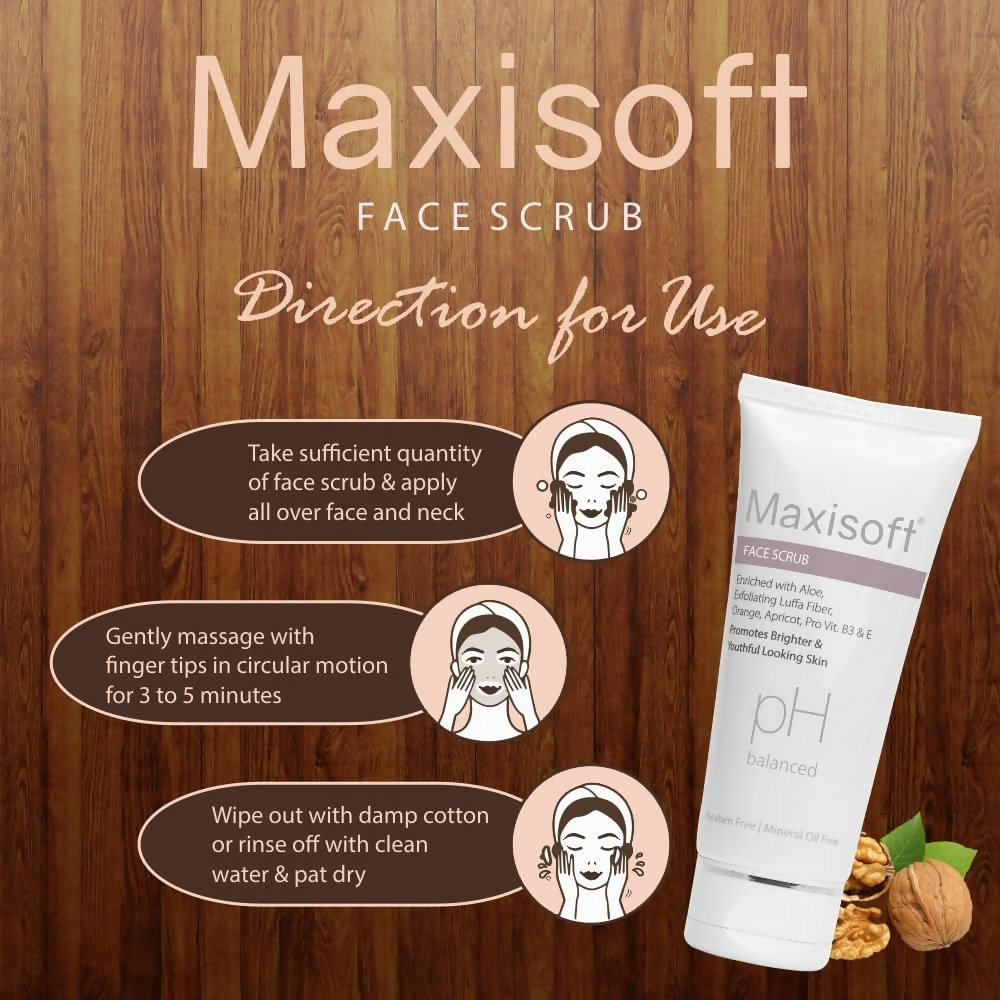 Maxisoft Face Scrub Tan Removal Exfoliating Scrub
