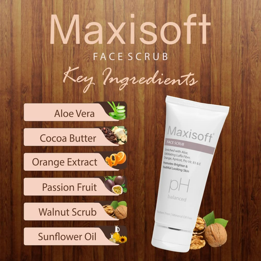 Maxisoft Face Scrub Tan Removal Exfoliating Scrub
