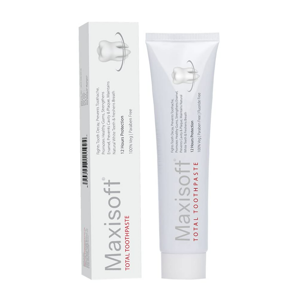 Maxisoft Total Toothpaste With Akarkara Babool Bakul Camphor Elaichi Pipli & Clove