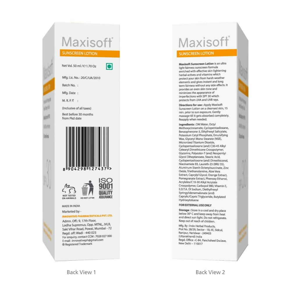 Maxisoft Sunscreen SPF 30 Lotion