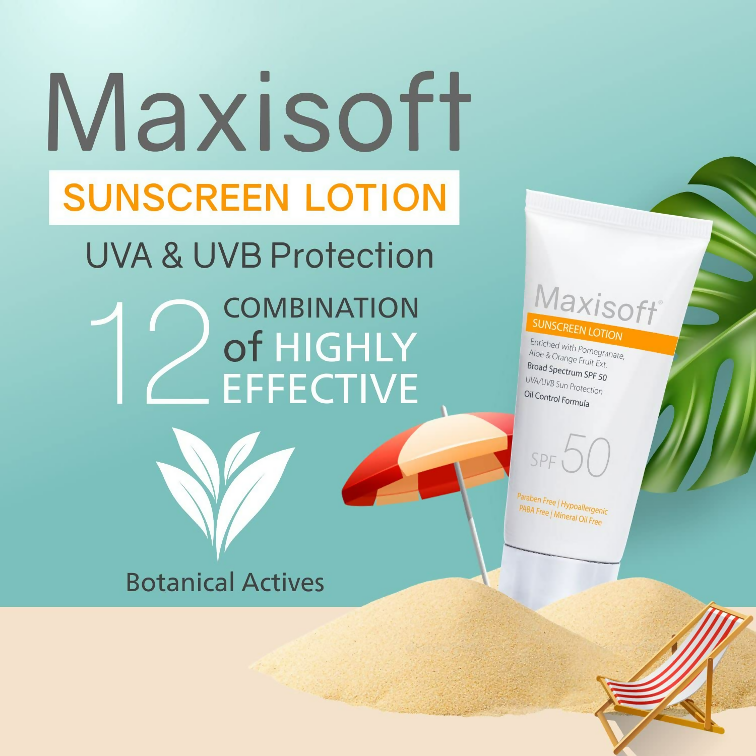 Maxisoft Sunscreen Lotion SPF 50