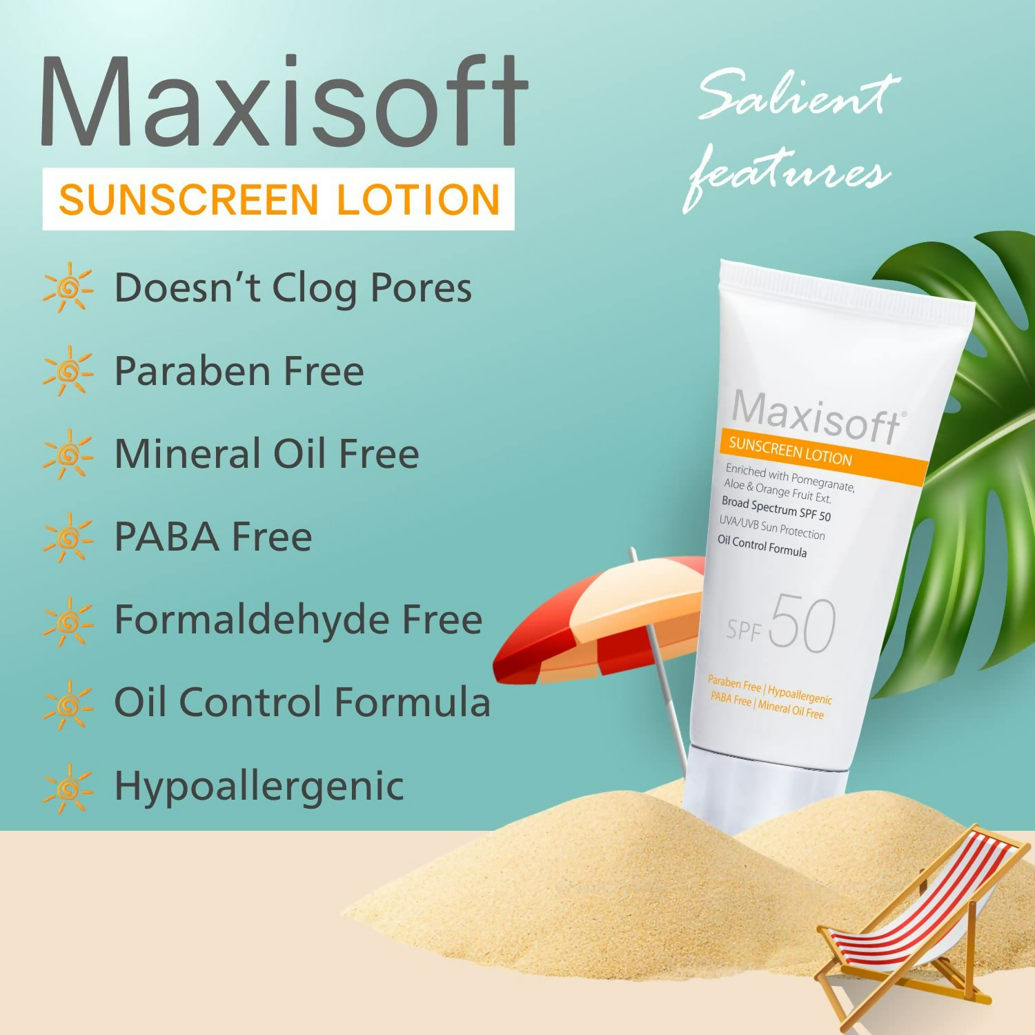 Maxisoft Sunscreen Lotion SPF 50