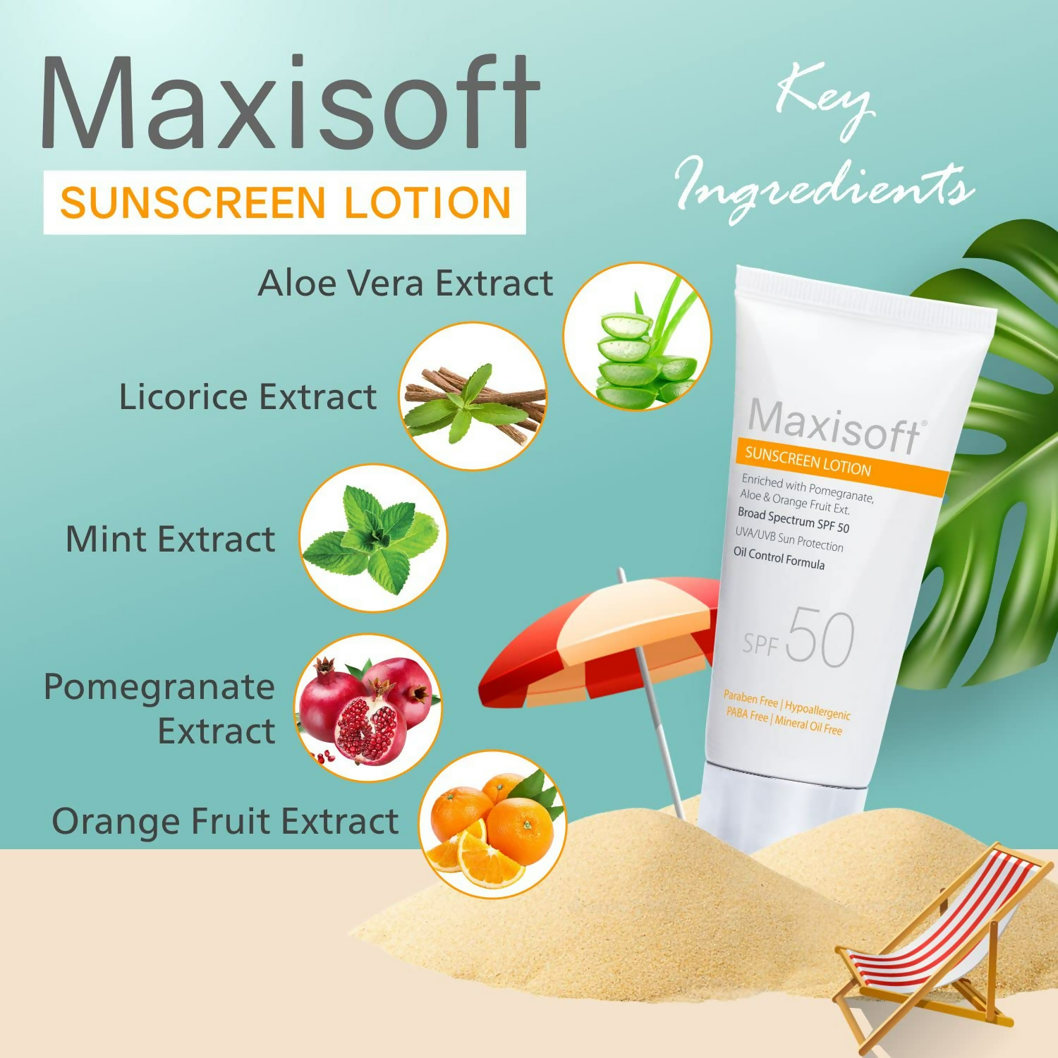 Maxisoft Sunscreen Lotion SPF 50