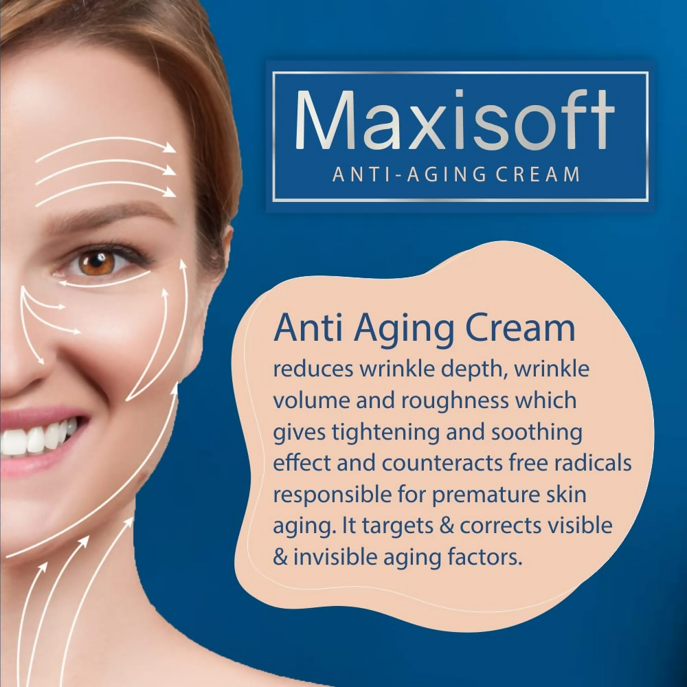 Maxisoft Anti Aging Cream Reduces Fine Lines, Wrinkles & Age Spots