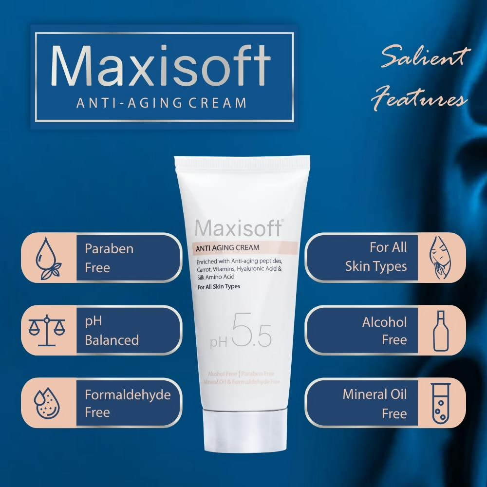 Maxisoft Anti Aging Cream Reduces Fine Lines, Wrinkles & Age Spots