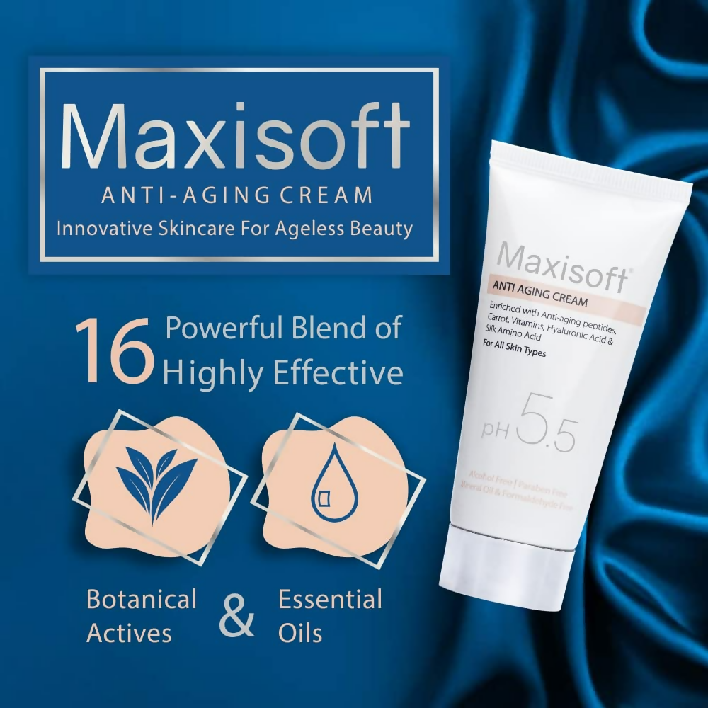Maxisoft Anti Aging Cream Reduces Fine Lines, Wrinkles & Age Spots