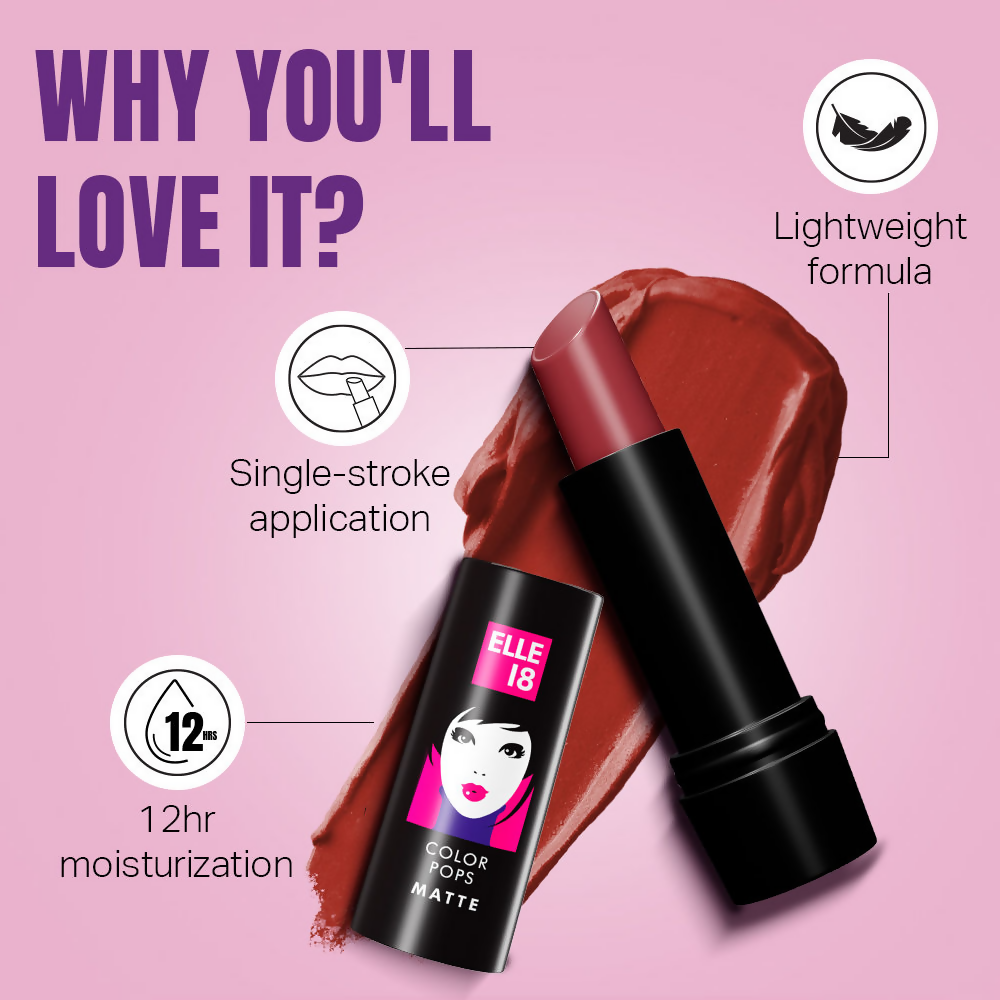 Elle 18 Color Pop Matte Lip Color - R33 Code Red