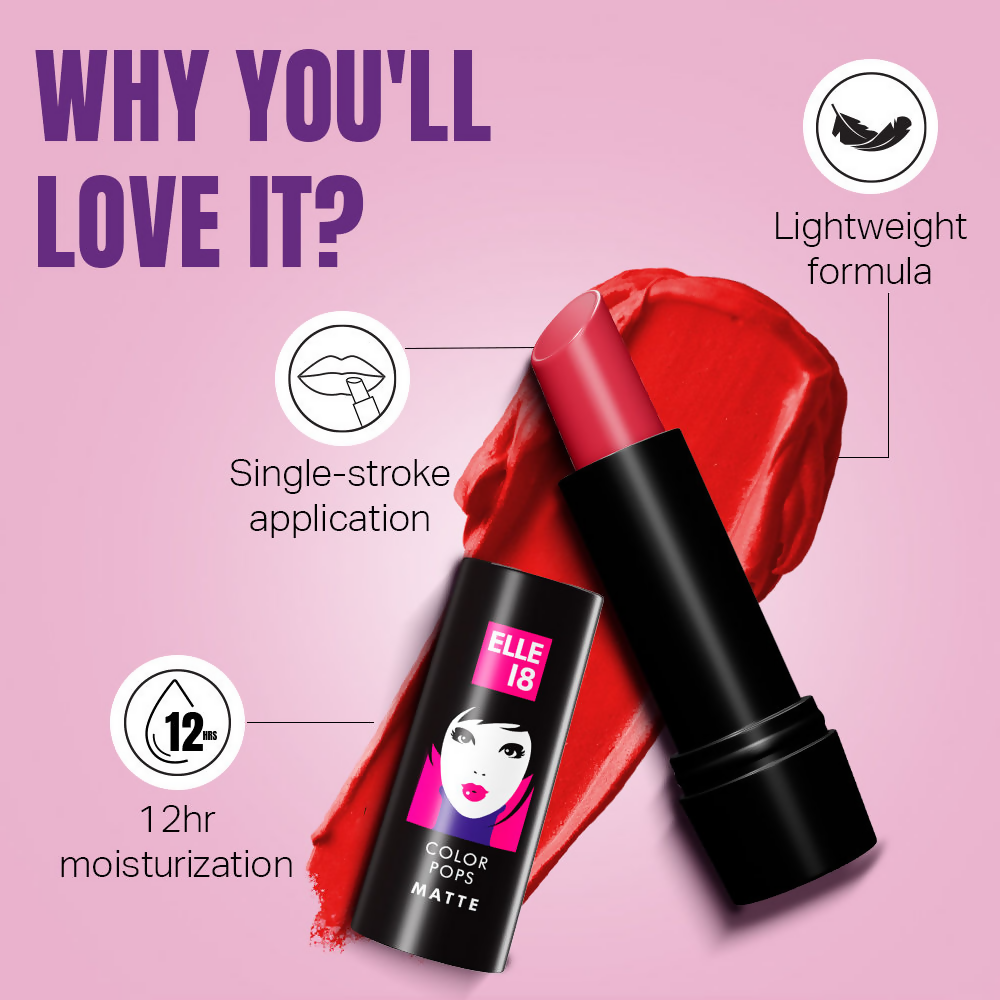 Elle 18 Color Pop Matte Lip Color - R35 Red Wave