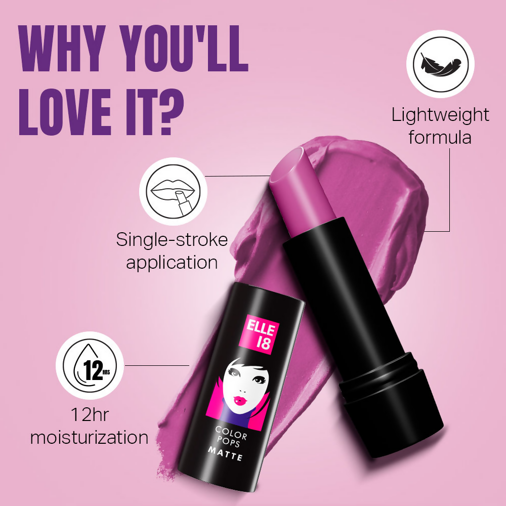 Elle 18 Color Pop Matte Lip Color - P28 Misty Magenta